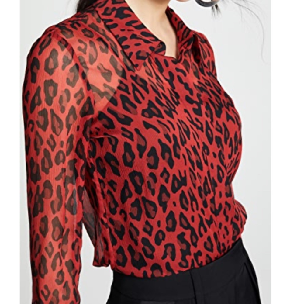 NEW! Diane von Furstenburg Long Sleeve Chiffon